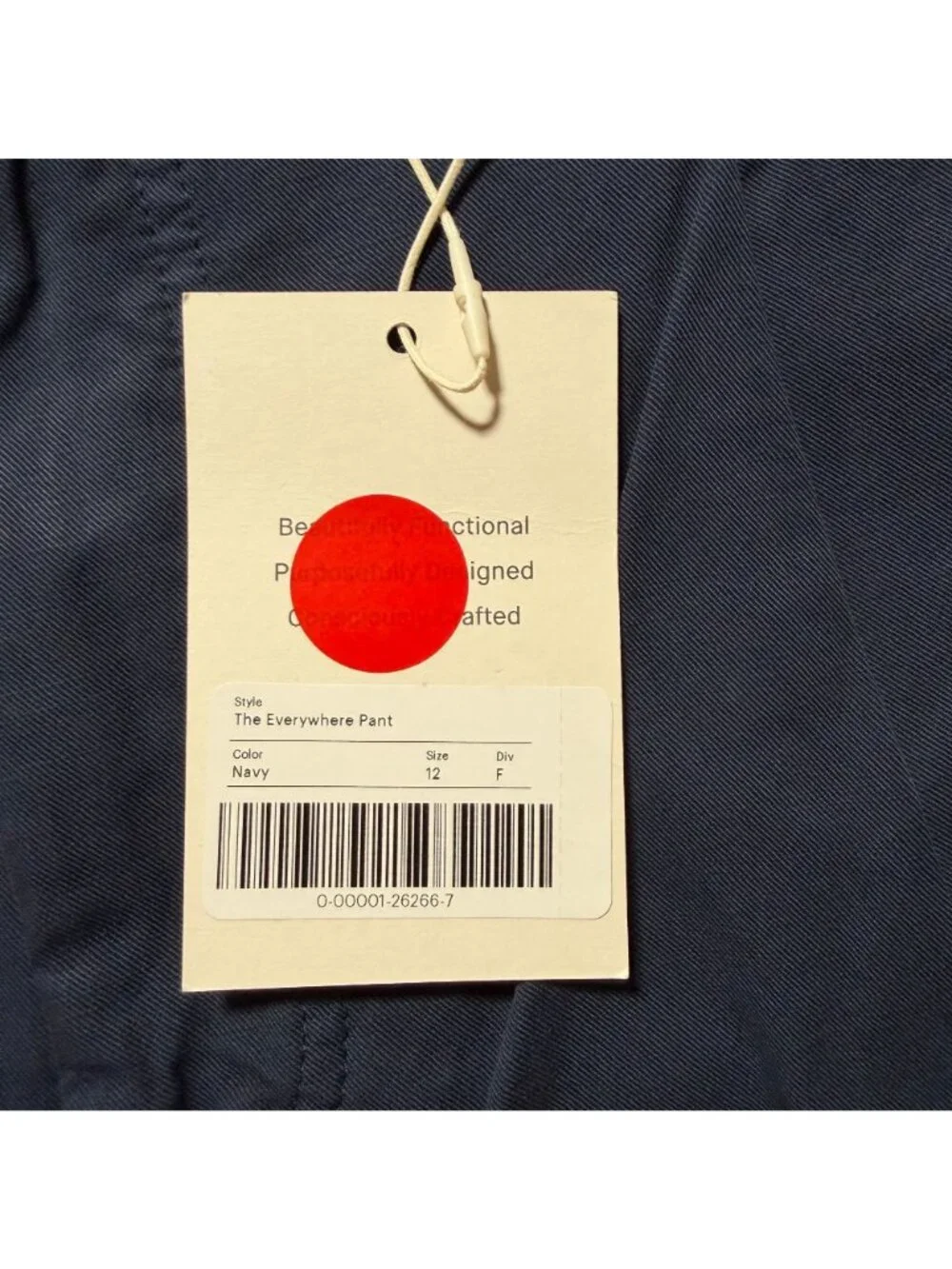 Everlane The Everywhere Pant Navy Blue Size 12 NWT